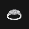 Diamant ring med tre rosetter*P. Hertz Best