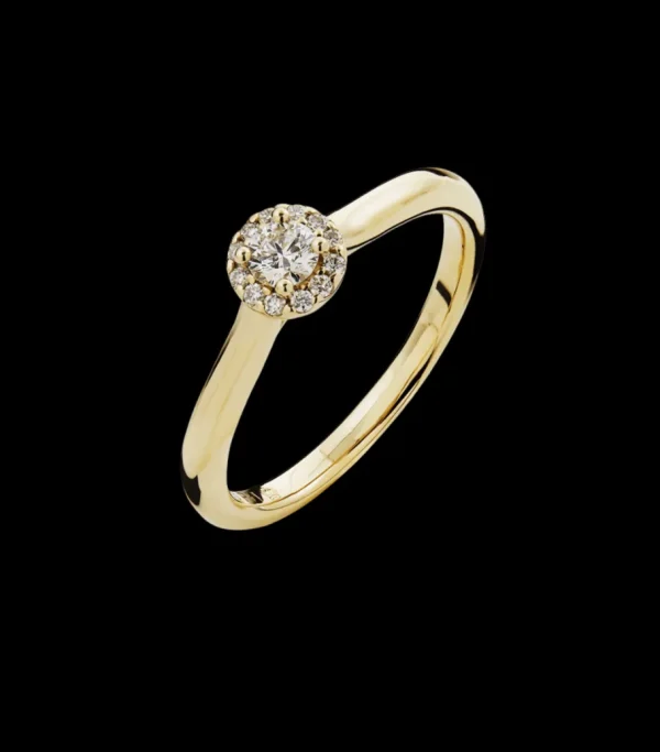 Ring med rund roset*P. Hertz New